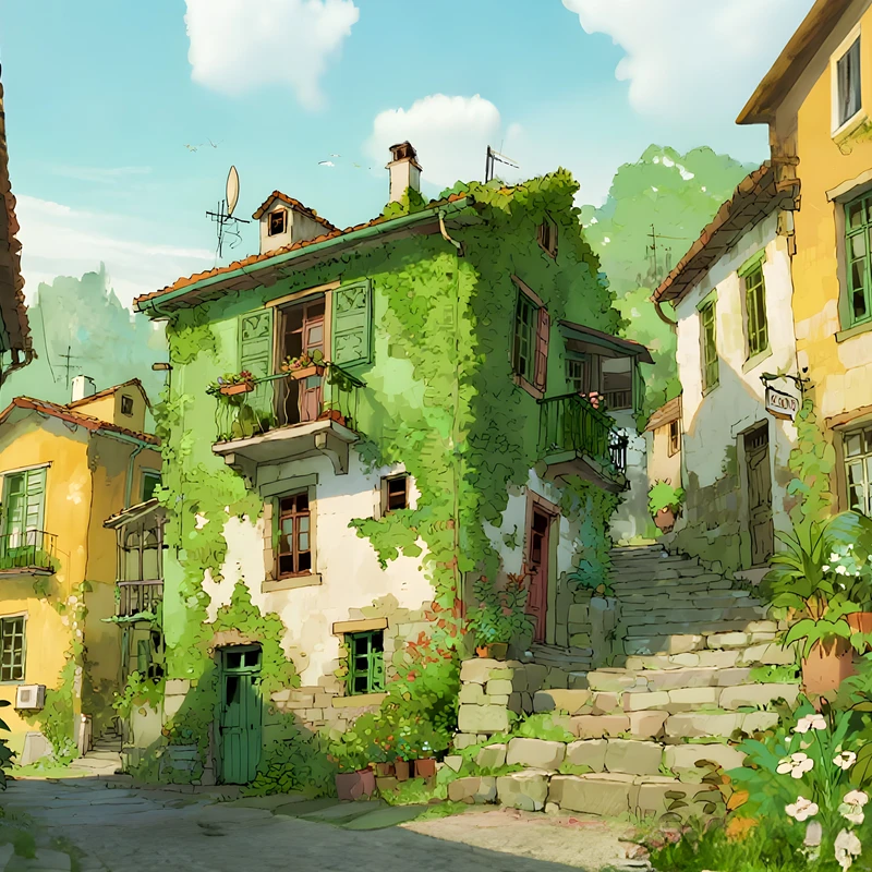 Italian Villan Vihreysyys 4K Työpöytätaustakuva