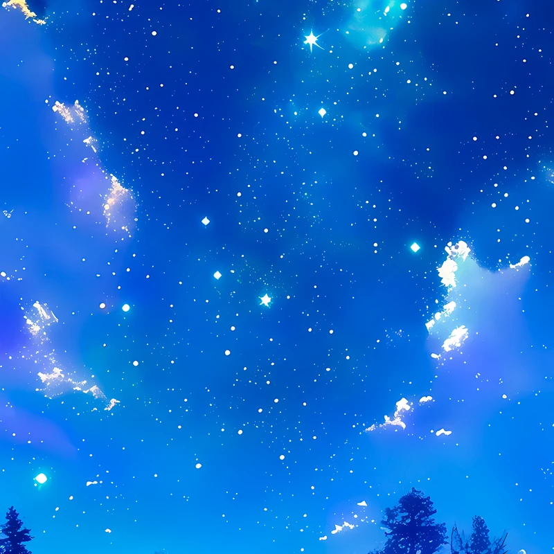 冬夜星空小木屋 8K超高清手机壁纸