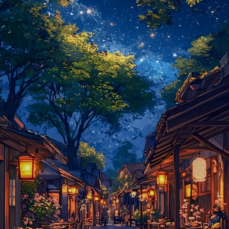 日式夜巷 8K 超高清手机壁纸