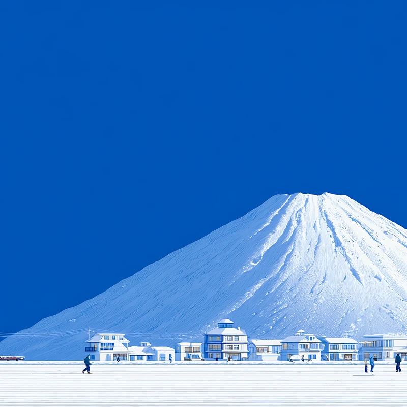 日本富士山冬日景观 4K 桌面壁纸
