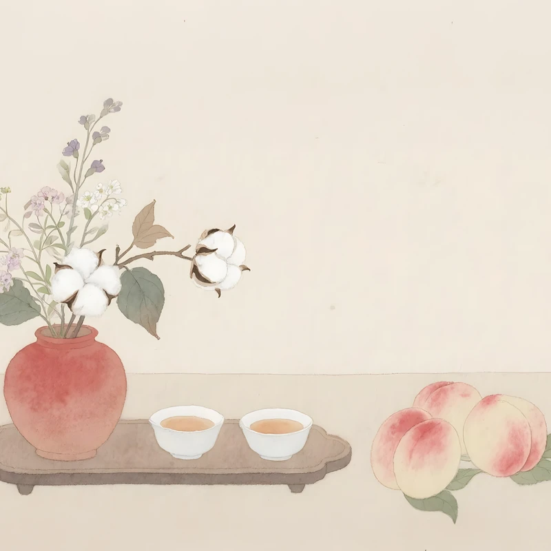 Oriental Art Květy pekliny v nádobě 4K stolní pozadí