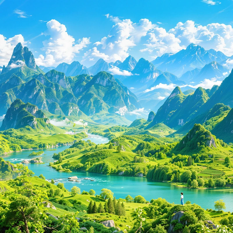 Chinese Style Landscape 8K Desktop Wallpaper