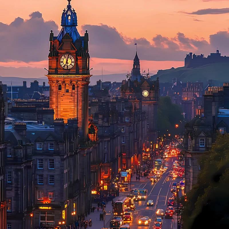 Paysage urbain d'Édimbourg écossais 4K Wallpaper pour bureau