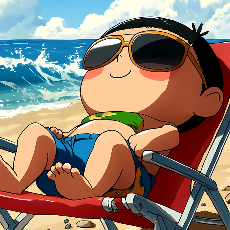 Anime Strandjunge 8K Ultra HD Handy-Hintergrundbild