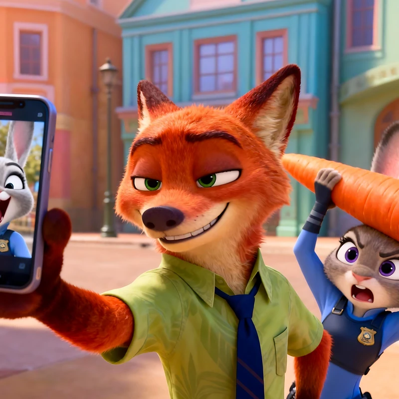 Zootopia Fuchs und Hase 4K Desktop-Hintergrund