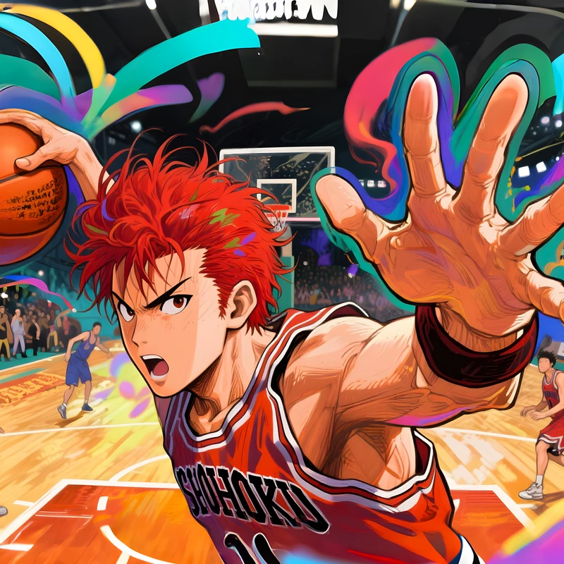 Anime-baskettuottaja 4K-työpöytätaustakuva