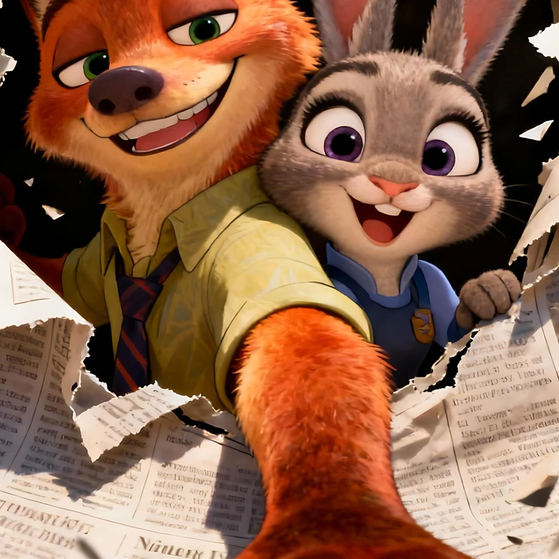 Zootopia - Väinä ja Kani 8K Ultra HD-mobiilipohjat
