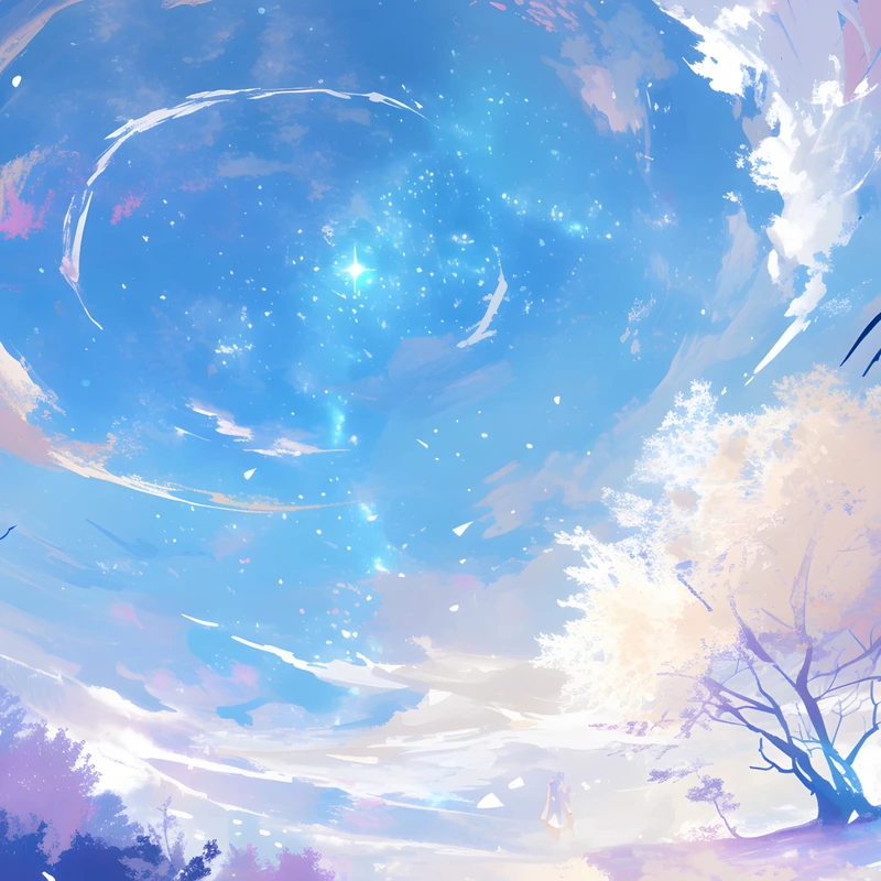 Anime Nebeská Galaxie 8K Ultra HD Desktop Wallpaper