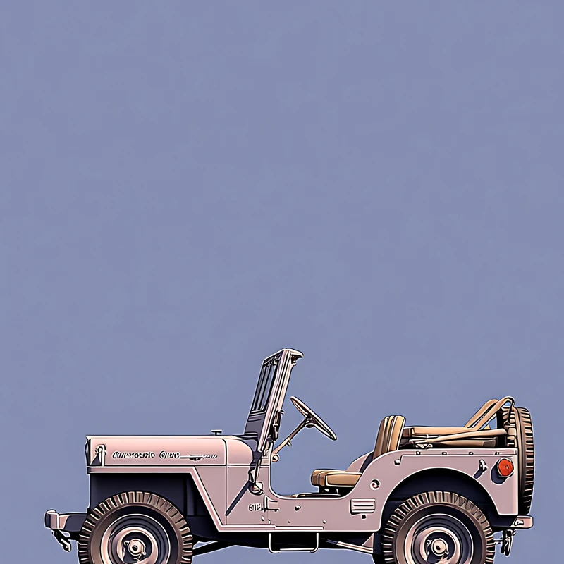 Minimalistní vintage Jeep 8K Ultra HD mobilní pozadí