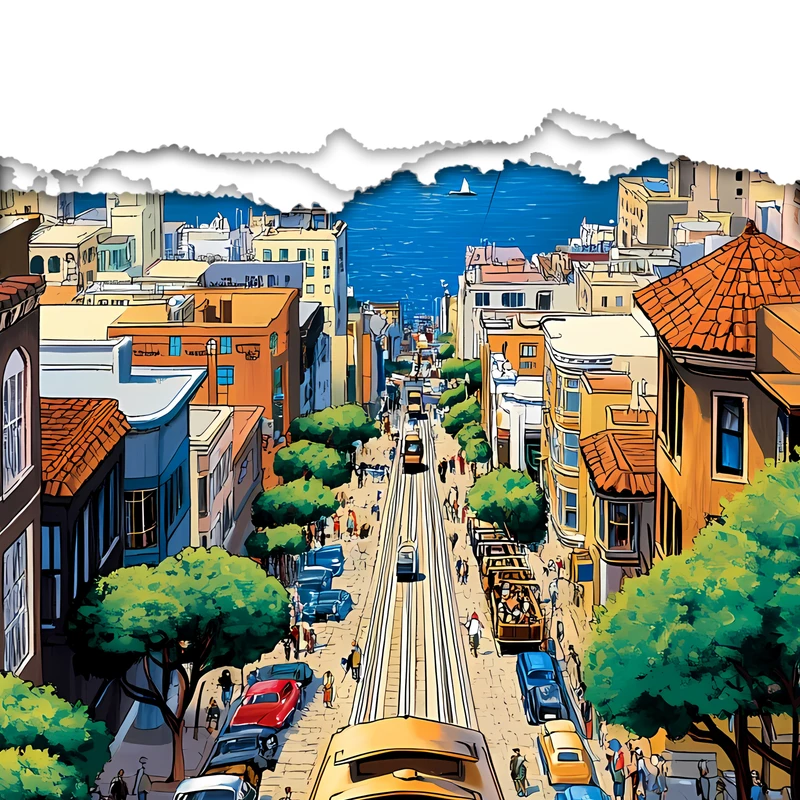 San Francisco Cable Car 8K Ultra HD Telefoonachtergrond