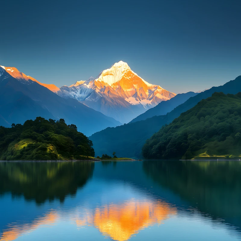 阿尔卑斯山湖景 4K 桌面壁纸