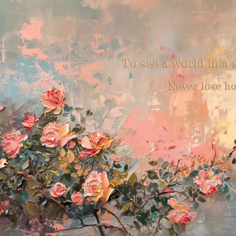 Oil Painting Roses 8K Ultra HD Desktop Wallpaper