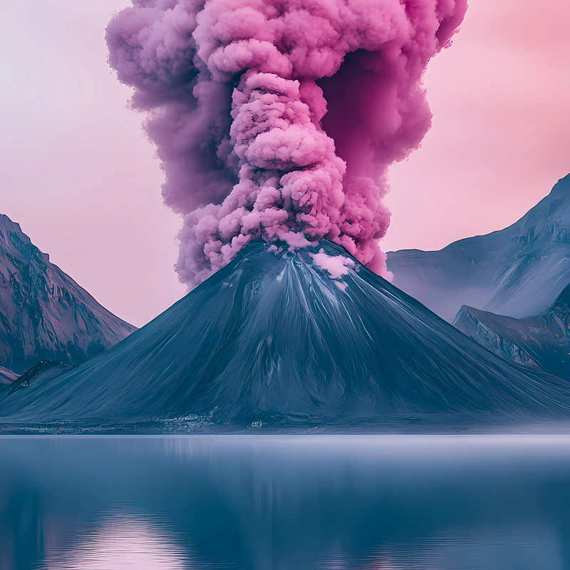 赛博朋克火山喷发 8K超高清手机壁纸