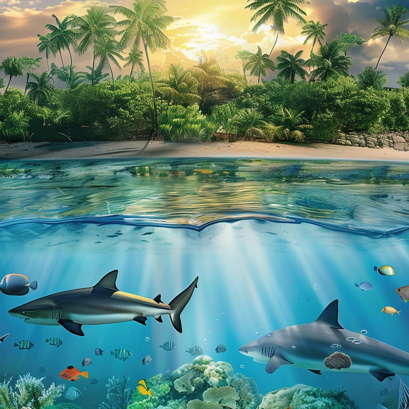 Tropikalny raj oceaniczny 8K Ultra HD dla telefonu