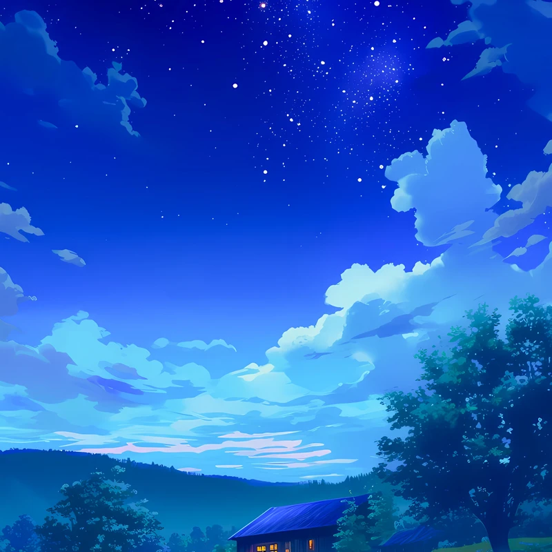 动漫星空小木屋 8K超高清手机壁纸