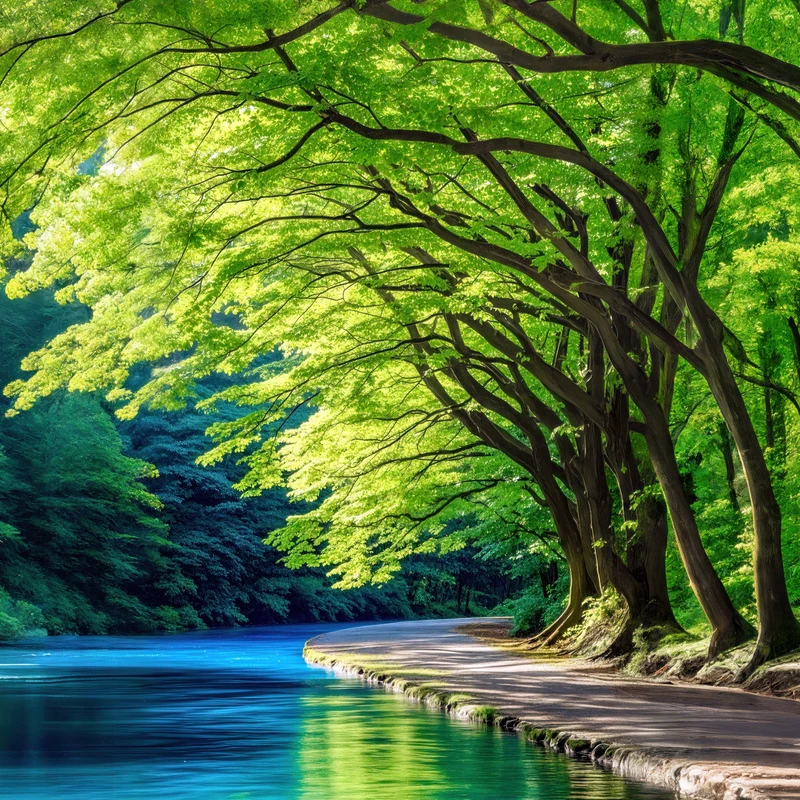 Caminho Florestal Japonês 4K Wallpaper para Desktop
