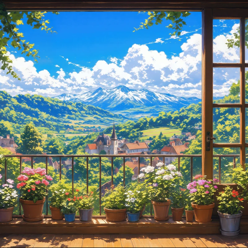 Japonský zahradní výhled 8K Ultra HD stěncová pozadí