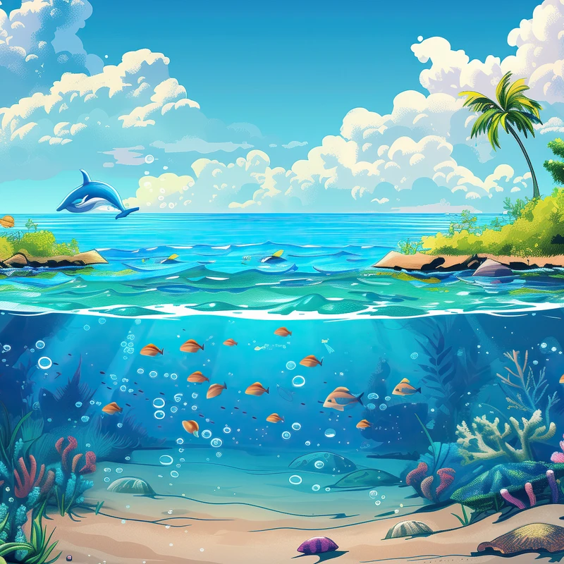 Tropical Ocean Reef 8K Ultra HD Desktop Wallpaper