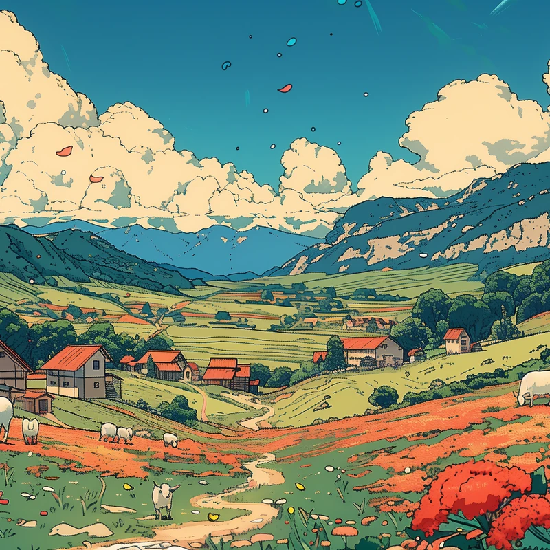 Japanse Alpenwoning 8K Ultra HD Desktop Wallpaper