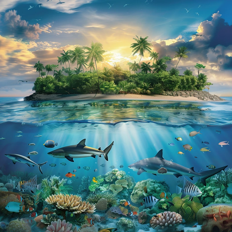 Tropikalny raj oceaniczny 4K do pulpitu