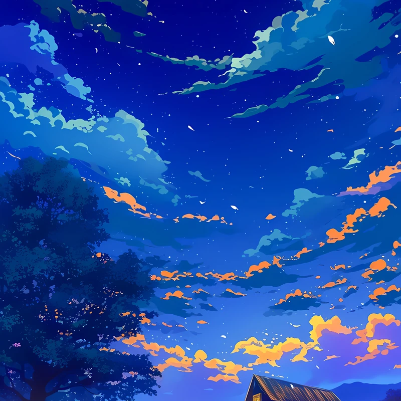 日式星空小屋 8K超高清手机壁纸