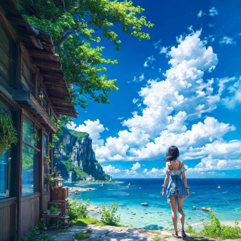 Japonská pobřežní chata 8K Ultra HD stěnka