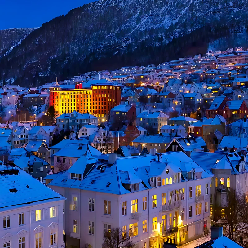 Fond d'écran 8K Ultra HD pour téléphone : Village hivernal européen