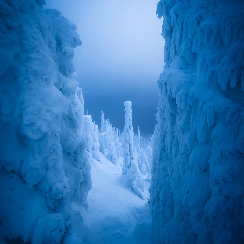 日式冬日雪景 8K 超高清手机壁纸