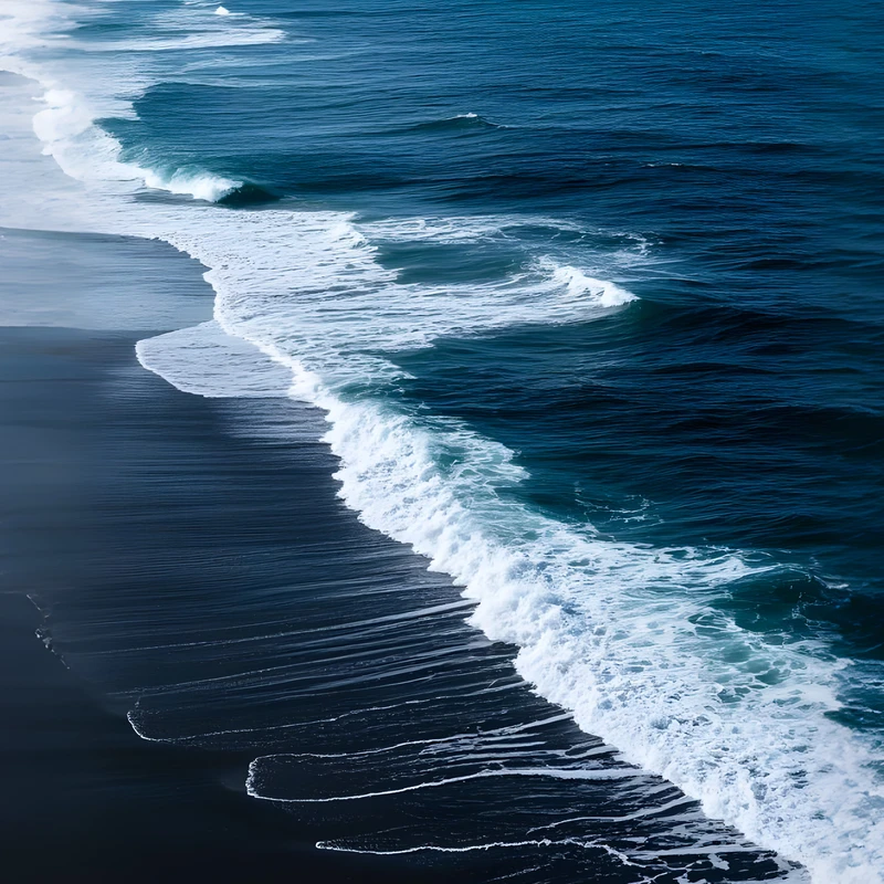 Vagues océaniques minimalistes 8K, fond d'écran pour smartphone ultra HD