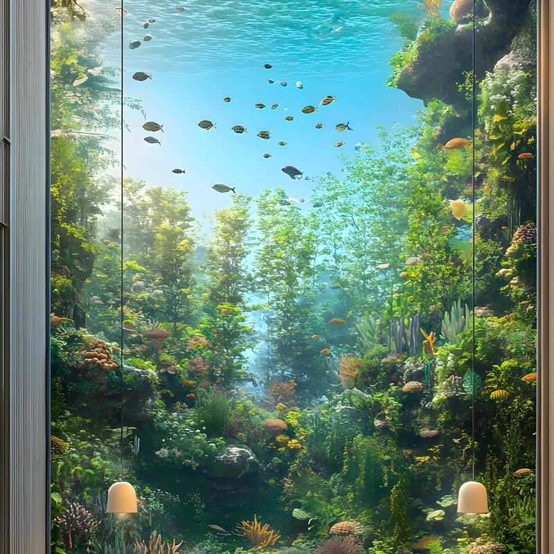 Unterwasserwald Schlafzimmer 8K Ultra-HD Handy-Tapete