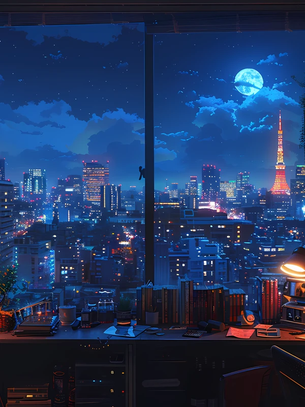 Cyberpunk Tokyo Cityscape 4K Desktop Wallpaper