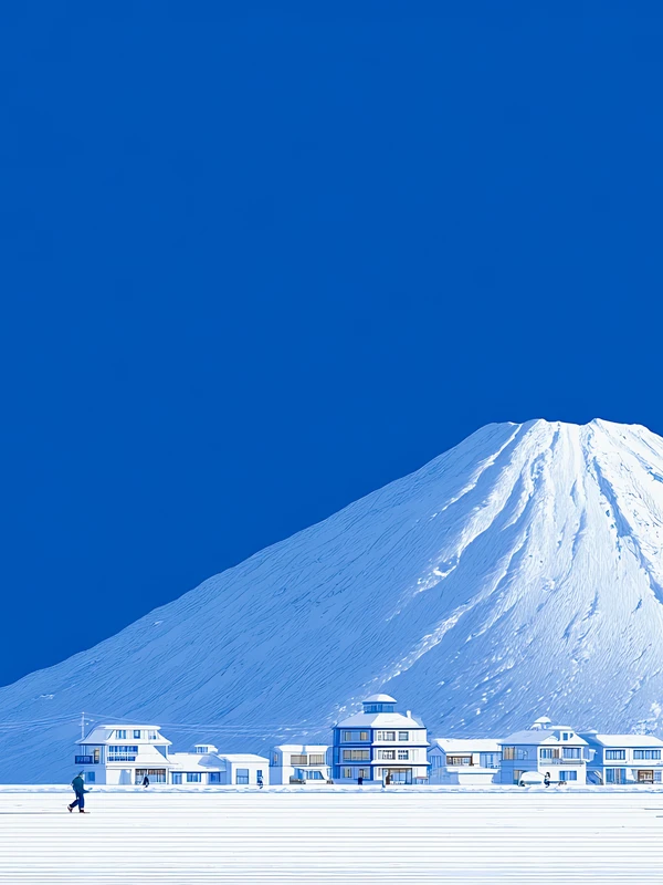Japanese Mount Fuji Winter Landscape 4K Desktop Wallpaper