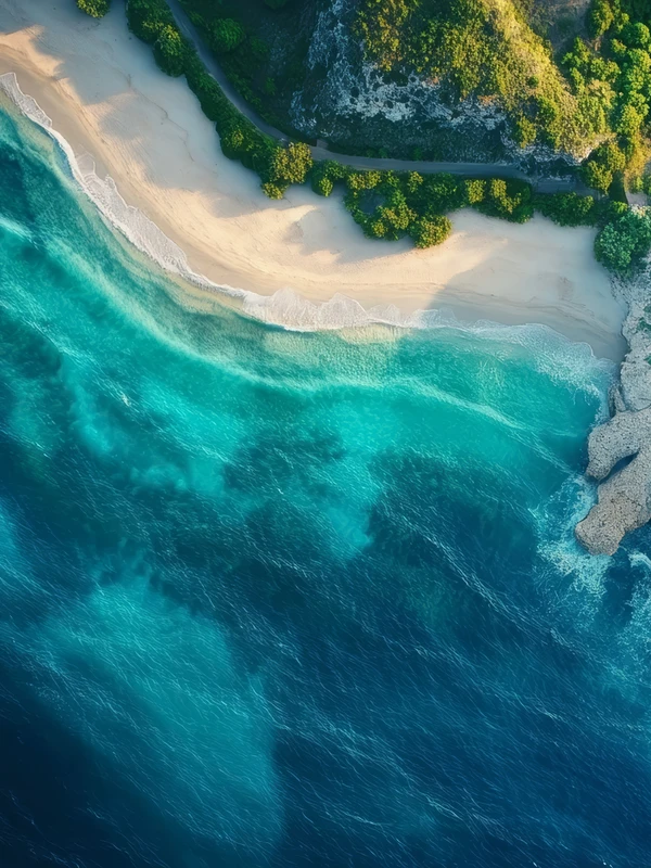 Tropical Coastline Beach 8K Ultra HD Tablet Wallpaper