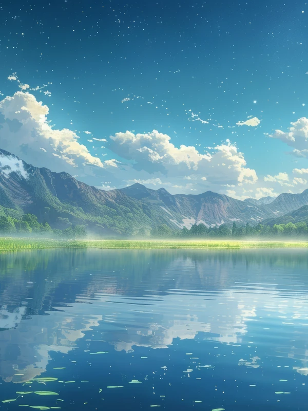 Japanese Mountain Lake 8K Ultra HD Desktop Wallpaper