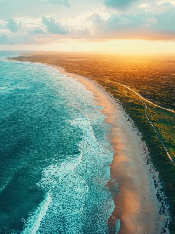 Coastal Sunset Beach 8K Ultra HD Desktop Wallpaper