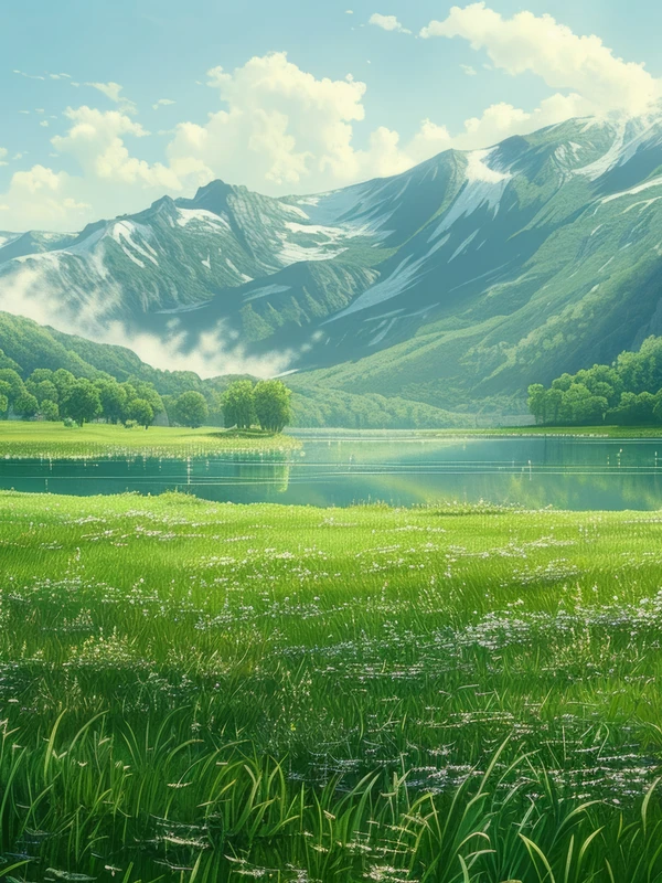 Japanese Alpine Lake 8K Ultra HD Desktop Wallpaper