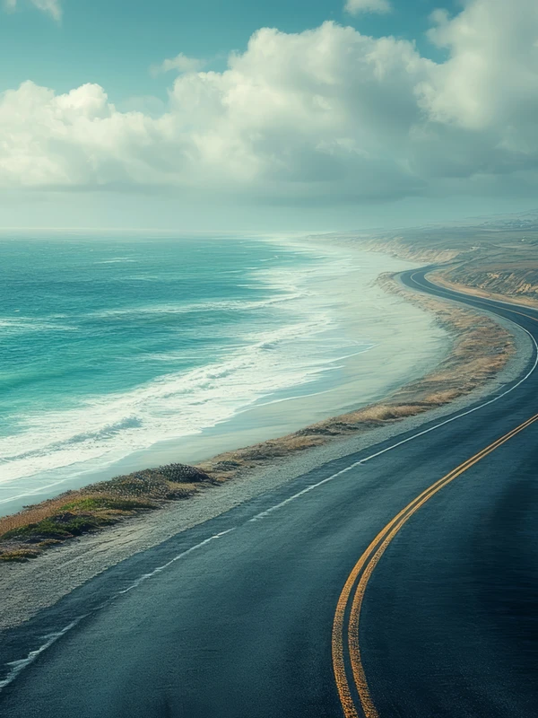 Coastal Ocean Road 8K Ultra HD Desktop Wallpaper