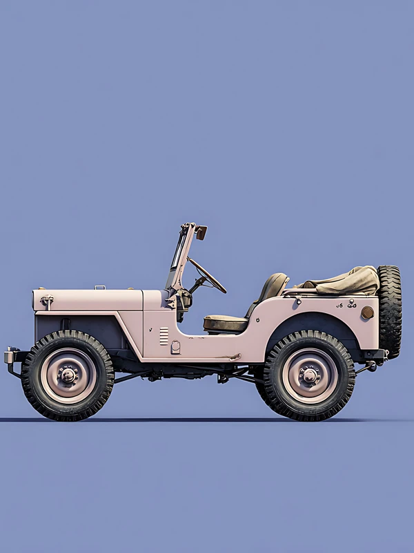 Minimalist Vintage Jeep 4K 8K Ultra HD Wallpaper Collection - Pack with 3 wallpapers for $1