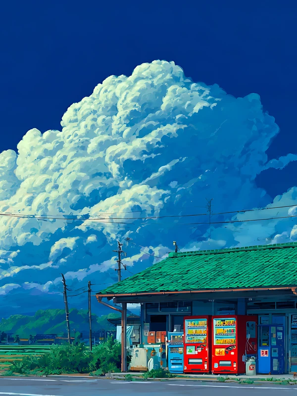 Japanese Rural Store 4K Desktop Wallpaper